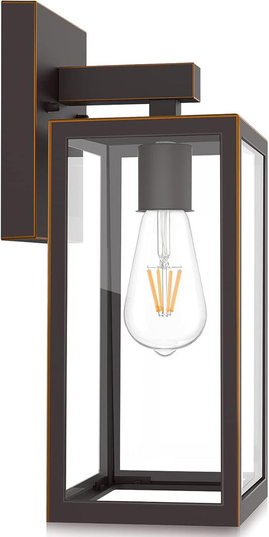 MAXvolador Outdoor Wall Lantern, Large Exterior Waterproof Wall Sconce Light Fixture, Oil Rubbed Bronze Anti-Rust Mount Lights, E26 Porch Patio Lighting