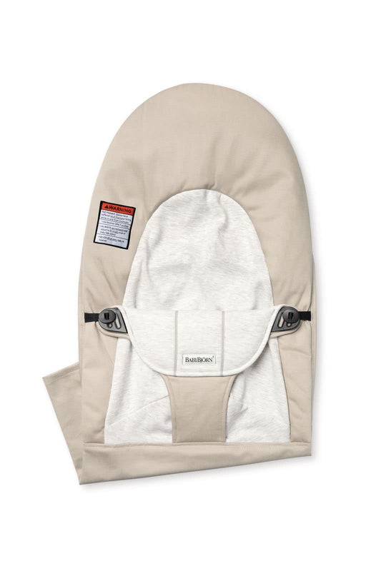 BabyBjörn Fabric Seat for Bouncer, Cotton/Jersey, Beige/Gray
