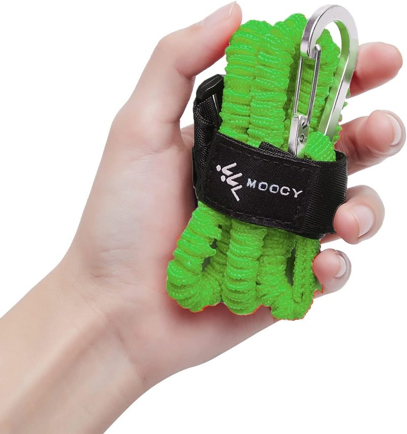 MOPHOEXII Kayak Paddle Leash Kayak Rod Leash Kayak Paddle Lanyard Stretchable Coiled Lanyard Leash Kayak Fishing Accessories for Kayak and Paddles Green 4 Pack