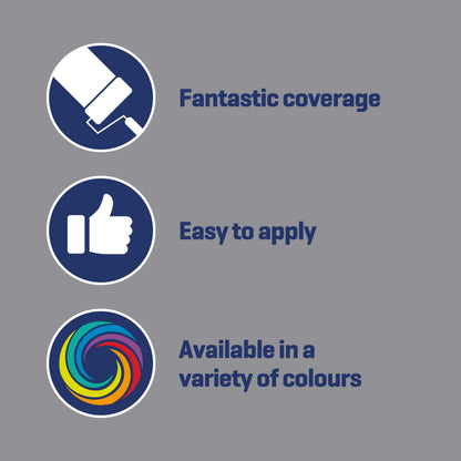 Johnstone's - Wall & Ceiling Paint - Manhattan Grey - Matt Finish - Emulsion Paint - Fantastic Coverage - Easy to Apply - Dry in 1-2 Hours - 12m2 Coverage per Litre - 5L, Pack of 1