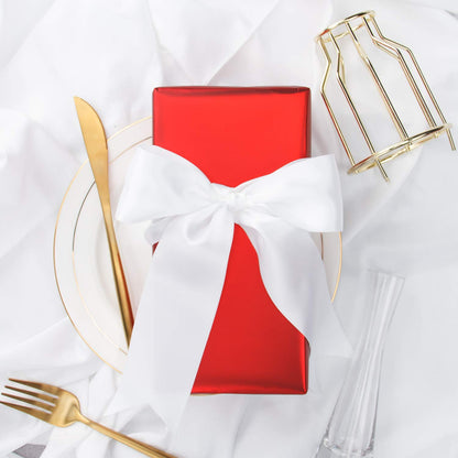 RUSPEPA Red Christmas Wrapping Paper - Solid Color Matte Metallic Red Paper Roll, Perfect for Valentine's Day, Wedding, Birthday, Christmas, Baby Shower, Anniversaries - 17 Inches X 32.8 Feet