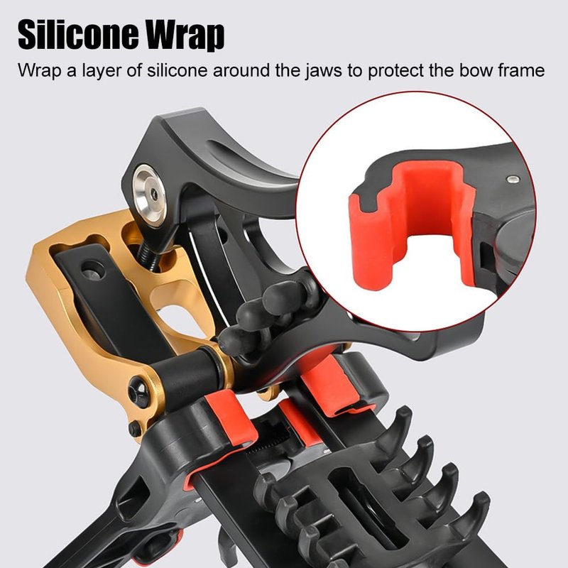 MiOYOOW Compound Bow Stand, Foldable Archery Bow Stand with Jaws Spring Design Archery Accessories for Outdoor Hunting Shooting