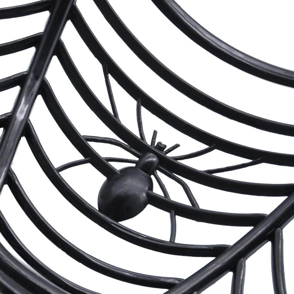 JOYIN 5 Pcs Halloween Candy Bowl Spider Web Trick or Treat Dish Decorations Indoor, Plastic Bowl Party Favors Supplies for Table Desk Haunted House Basket Decor