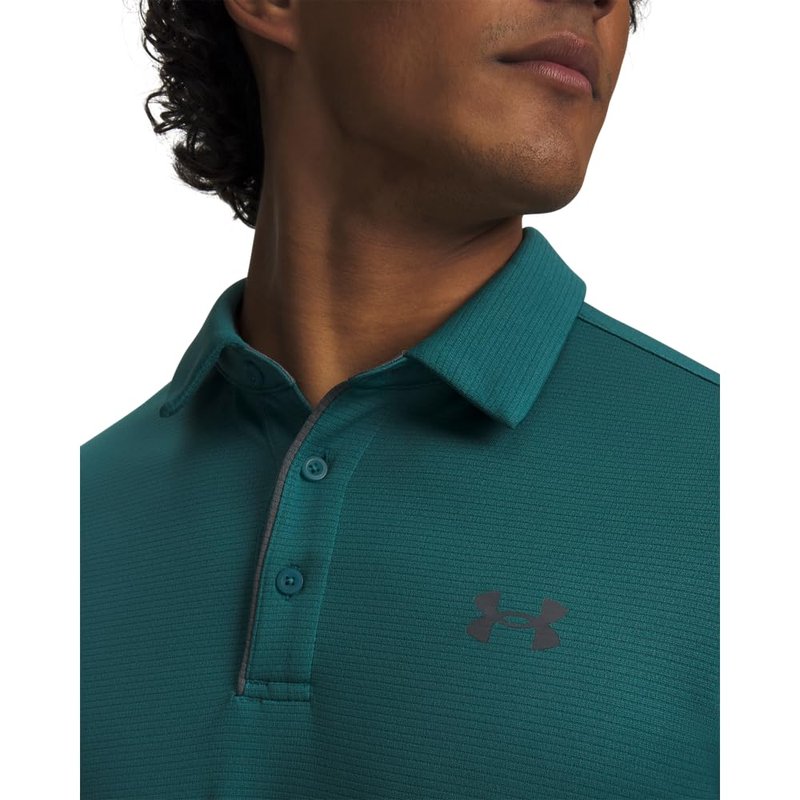 Under Armour Men's Tech Golf Polo, (338) Rack Green/Pitch Gray/Pitch Gray, XX-Large Tall