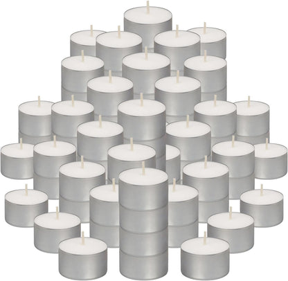 Bolsius 8 Hour Burning Tealights, Pack of 50, White, 7x18x32 cm, Unscented