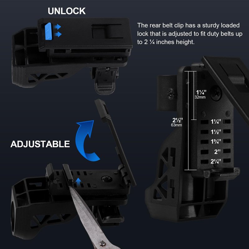 SAOPRKLER Tactical Flashlights High Lumen-Police 1200 LM Flashlight with Holster for Duty Belt,Single Mode LED Flashlight for Camping/Law Enforcement-Sentinel-X1