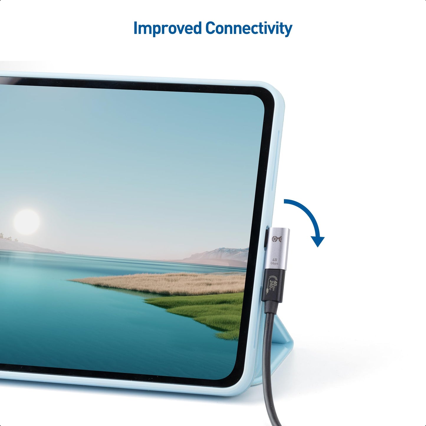 Cable Matters Combo-Pack 40Gbps Right Angle USB-C Adapter Kit, Up to [4K@240Hz Video, 240W Charging, 40Gbps Data Transfer] 90 Degree USB C Adapter, Compatible with Thunderbolt 4, iPhone 16, Steam Deck