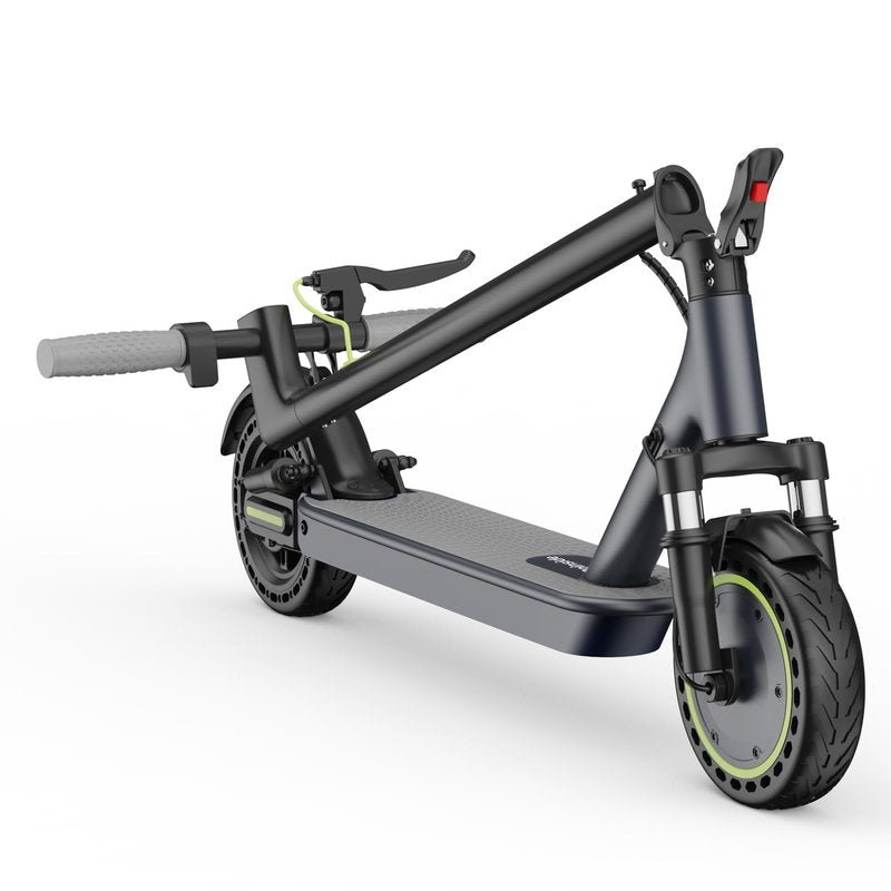 Roinside Adults Electric Scooter with Quadruple Shock Absorption, 350W Motor Up to 19MPH and 23 Miles Long-Range Portable Foldable Commuting Scooter for Adults with Double Braking System and App