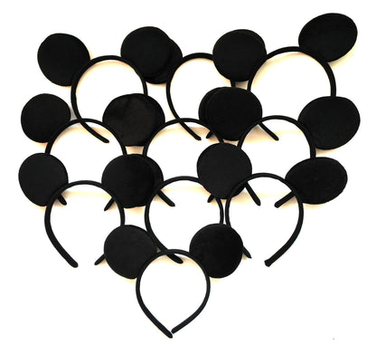 NEWTGAN 20 PCS Mouse Ears Headbands for Birthday Party Theme Park Costume Play Celebration for Boys and Girls (3color) (3 Color)