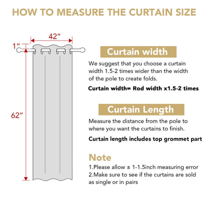 H.VERSAILTEX Blackout Curtains for Bedroom Thermal Insulated Room Darkening Living Room Curtains 63 Inch Long Grommet Privacy Protection Window Curtain Panels/Drapes for Nursery,2 Panels,Ivory/Cream