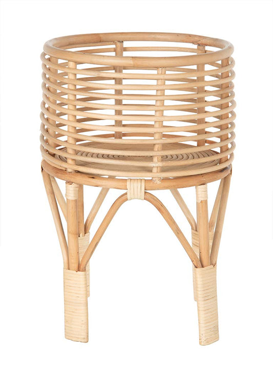 KOUBOO Rattan Indoor Plant Stand, Small, Natural Planter Brown