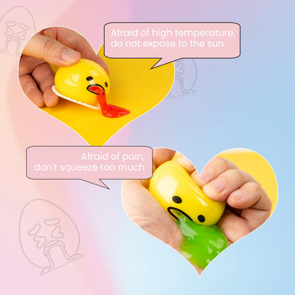 ATKSUNIEE 4-Pack Vomiting Egg Stress Ball, Novelty Stress Balls Toys, Puking Slime Egg Yolk Toy,Halloween Stress Relief Squeeze Toy.