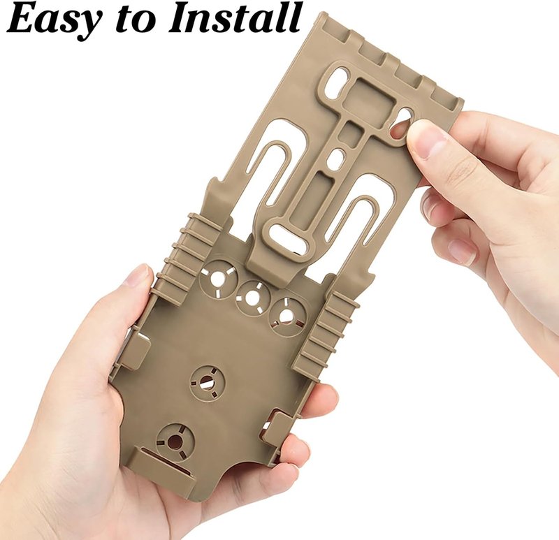 Quick Locking System Kit - QLS 19/22 Platform Attachment for Duty Holsters | Tan, 2 Pcs Set