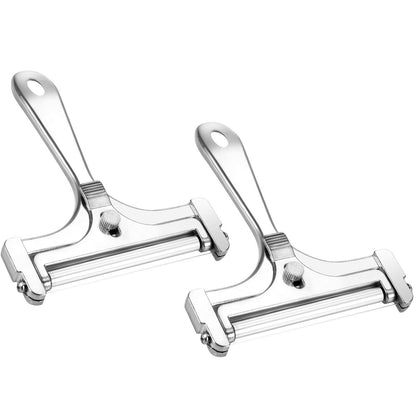 Boao 2 Pack Adjustable Wire Cheese Slicer Stainless Steel Thickness Slicer Cutter Replacement Kitchen Cooking Tool for Soft, Semi-hard, Hard Cheeses(Silver)