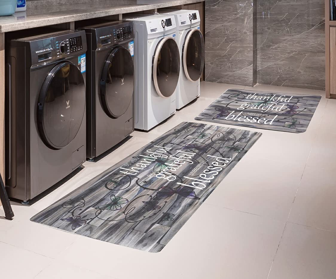 Kitchen Mat, Anti-Fatigue Mats Kitchen, Cushioned Kitchen Runner Rug, PVC Ergonomic Comfort Standing mats, Water Proof Non Slip Kitchen Floor Rugs, for Kitchen Home, Sink