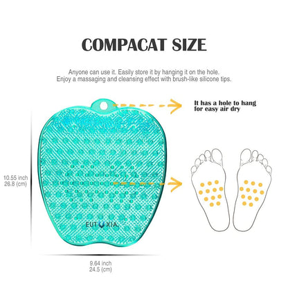 Eutuxia Shower Foot Scrubber Mat with Non-Slip Suction Cups, Foot Massager, Acupressure Mat, Improve Circulation & Reduce Feet Pain