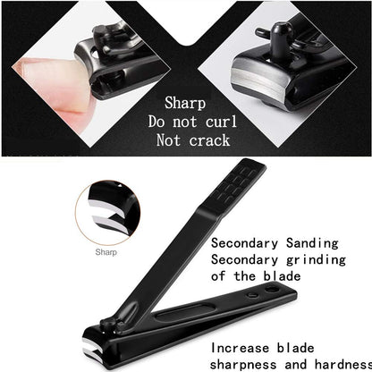 Manicure set Men Personal Care Tools Accessories Finger and Toe Nail Clippers Kit Professional Manicure Pedicure Kit With Travel Case Nail Grooming Kit Present for Men Women Stocking Stuffers