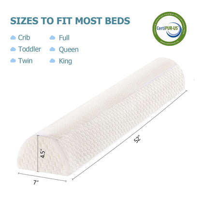 HBselect Memory Foam Baby Bed Guard Rail for Toddler Kids Children Adult,Soft Portable Safety Side Bed Guard Bumper for Cot Bed/Toddler Junior Bed (1 Pack)