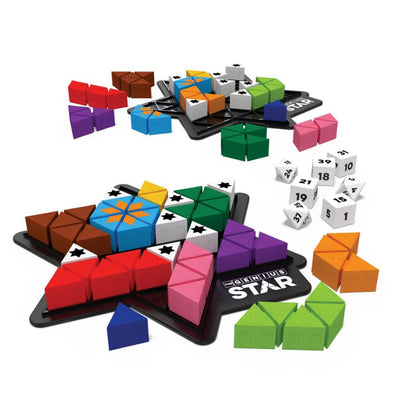 The Happy Puzzle Company The Genius Star Game - 165,000+ Puzzle Challenges for a Fun Family Board Game Night - Logic Puzzles STEM Educational Learning Resources - Smart Games for Kids & Adults Ages 8+