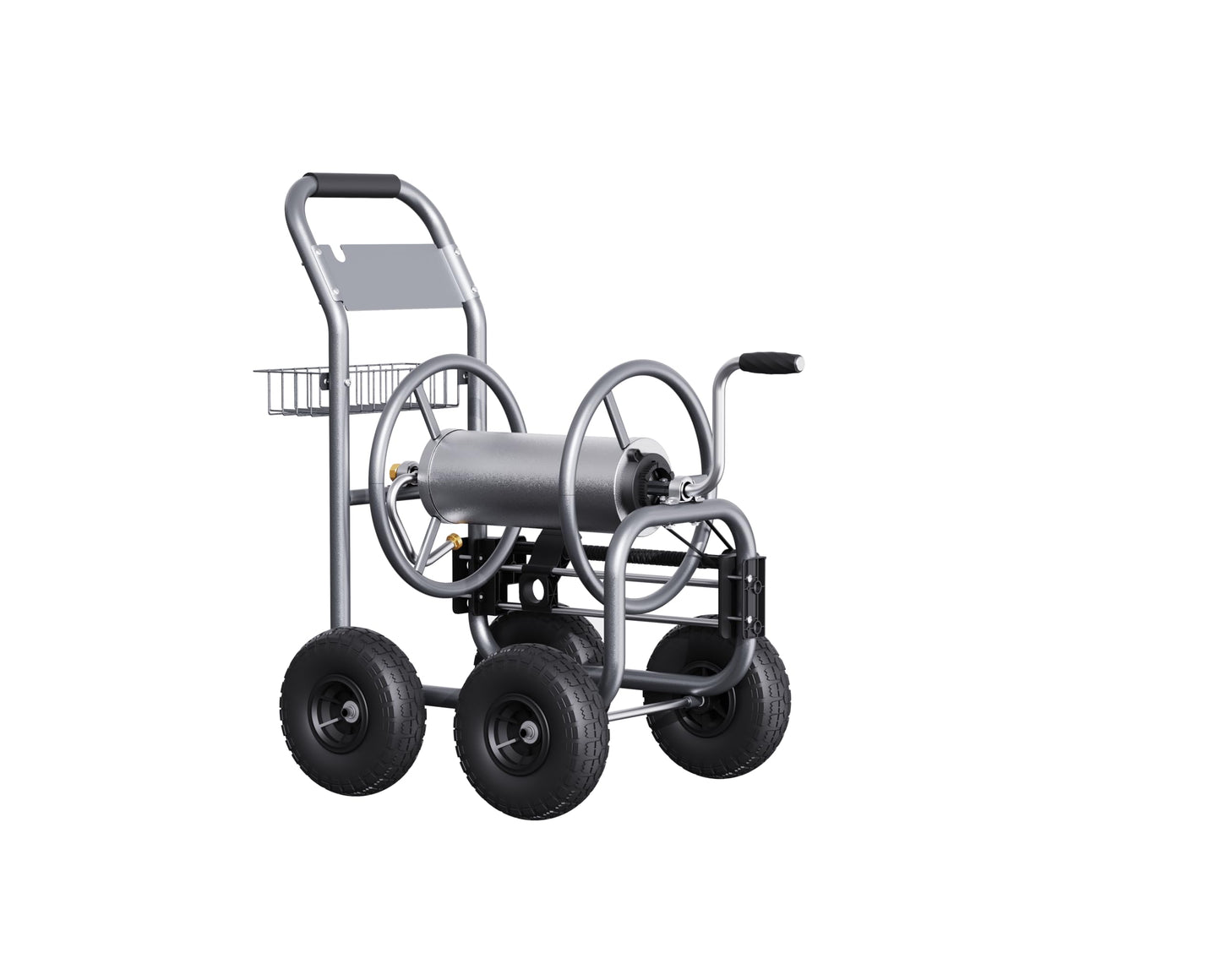 Giraffe Tools Hose Reel Cart, Hose Cart with Wheels Heavy Duty, Industrial Hose Reels for Outside, 250-Feet of 5/8" Hose Capacity, Hose Guide Pre-Installed