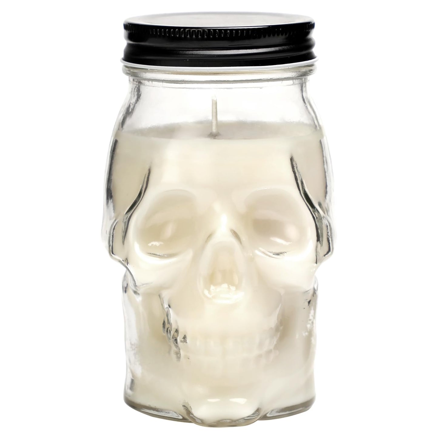 Gothic Skull Candle, Large Skull Candle Halloween Gothic Decorations for Home Table Bar Indoor Room,Scary Halloween Decorations Indoor White