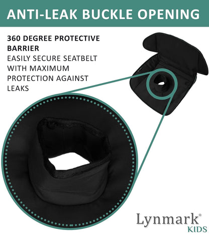 Potty Training Car Seat Protector Cover - Waterproof Soft Piddle Pads for Toddlers and Baby Carseat - Travel-Friendly Universal Machine Washable Liner Mat for Spills, Nappy Leaks, Accidents - Black