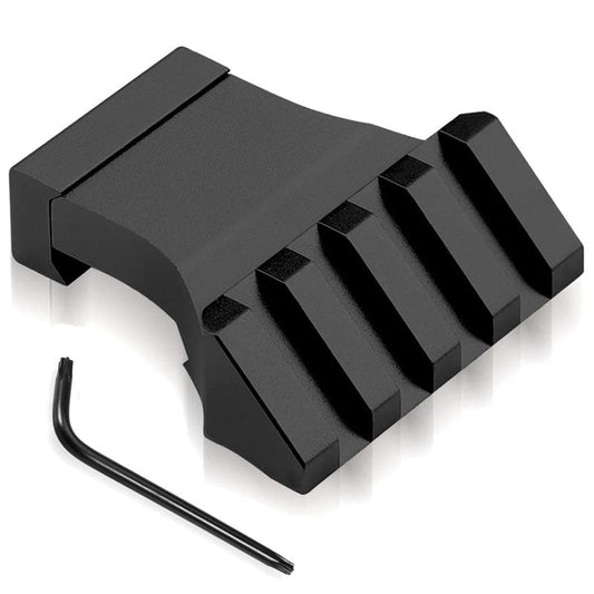 Bontok Picatinny Offset Rail Mounts, 45 Degree Picatinny Offset Aluminum Rail Low Profile Mount for lashlight Laser Sights Optics