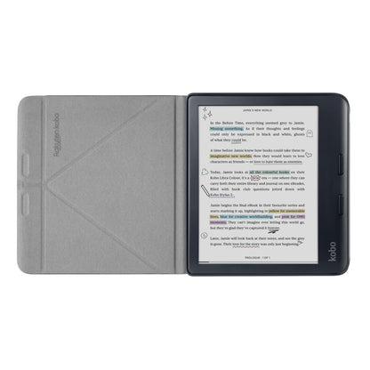Kobo Libra Colour SleepCover Case | Black | Sleep/Wake Technology | Built-In 2-Way Stand | Vegan Leather | Compatible with 7” Kobo Libra Colour eReader