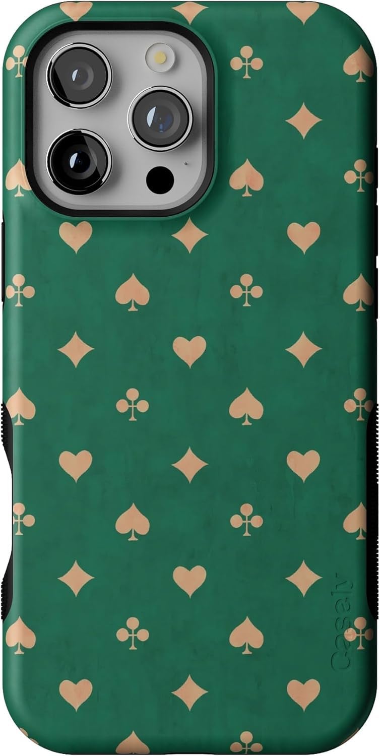 Casely iPhone 16 Pro Case | Fit Check | Neutral Checkerboard | Compatible with MagSafe | Bold Protective Design