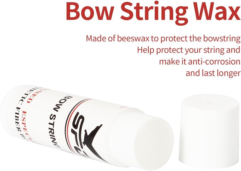 Archery Bow String Wax & Brush Set - 6 Pcs with 3 Replacement Brushes for Compound & Recurve Bows