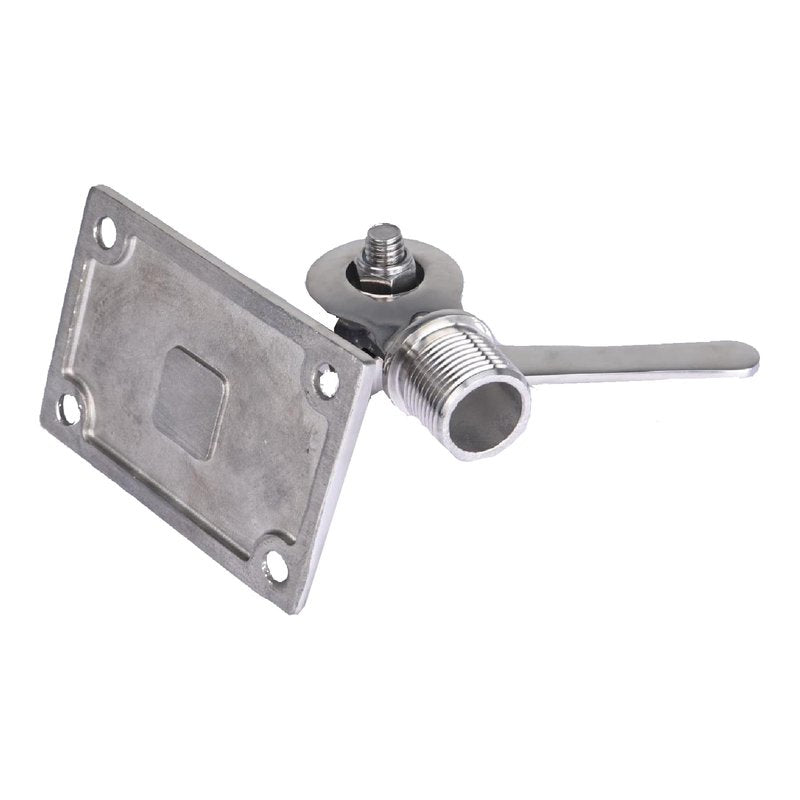 NovelBee Marine VHF Antenna Mount,316 Stainless Steel Antenna Adjustable Base Bracket Holder for Boats