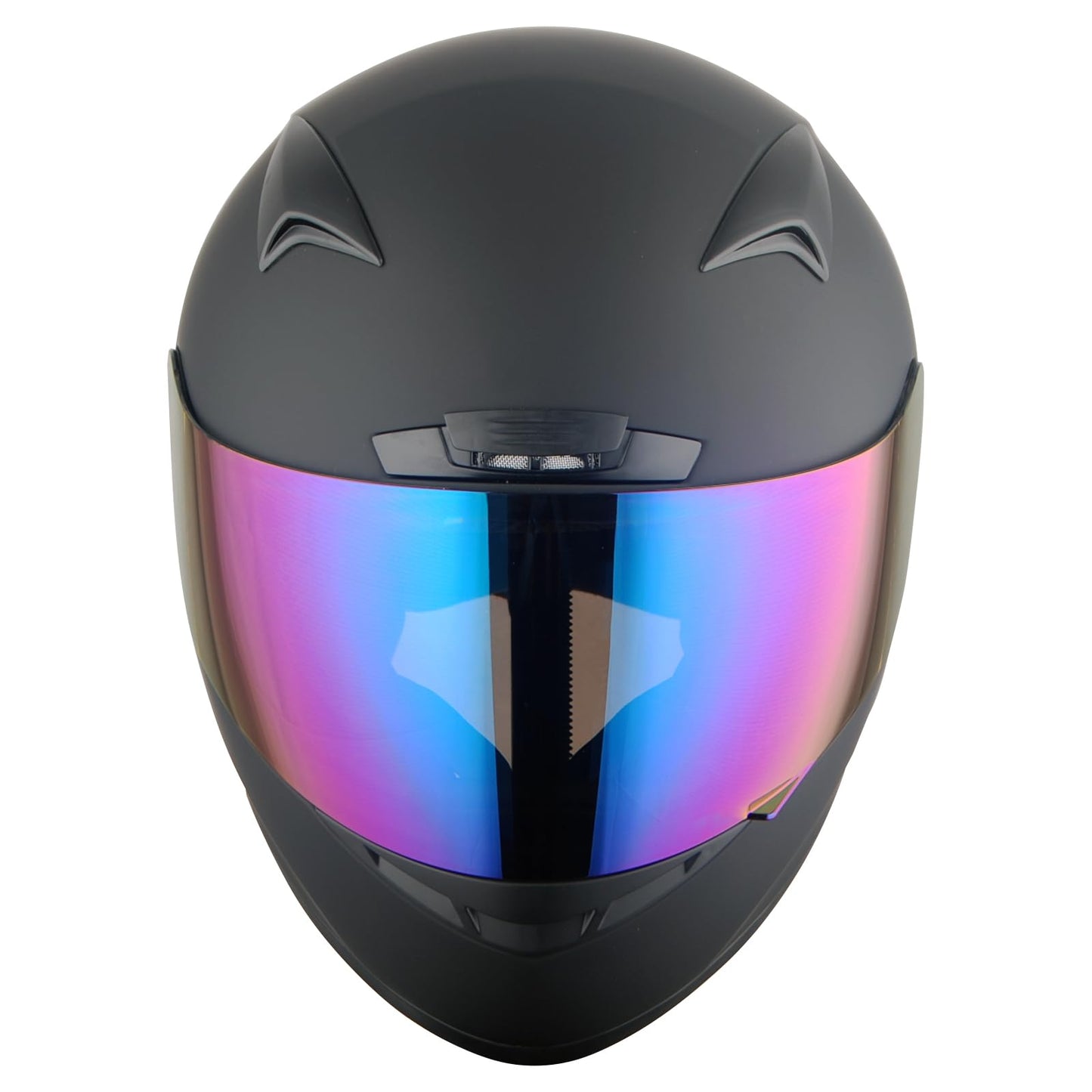 1STORM Motorcycle Bike Full FACE Helmet Booster MATT Black; Size L (59-60 CM)