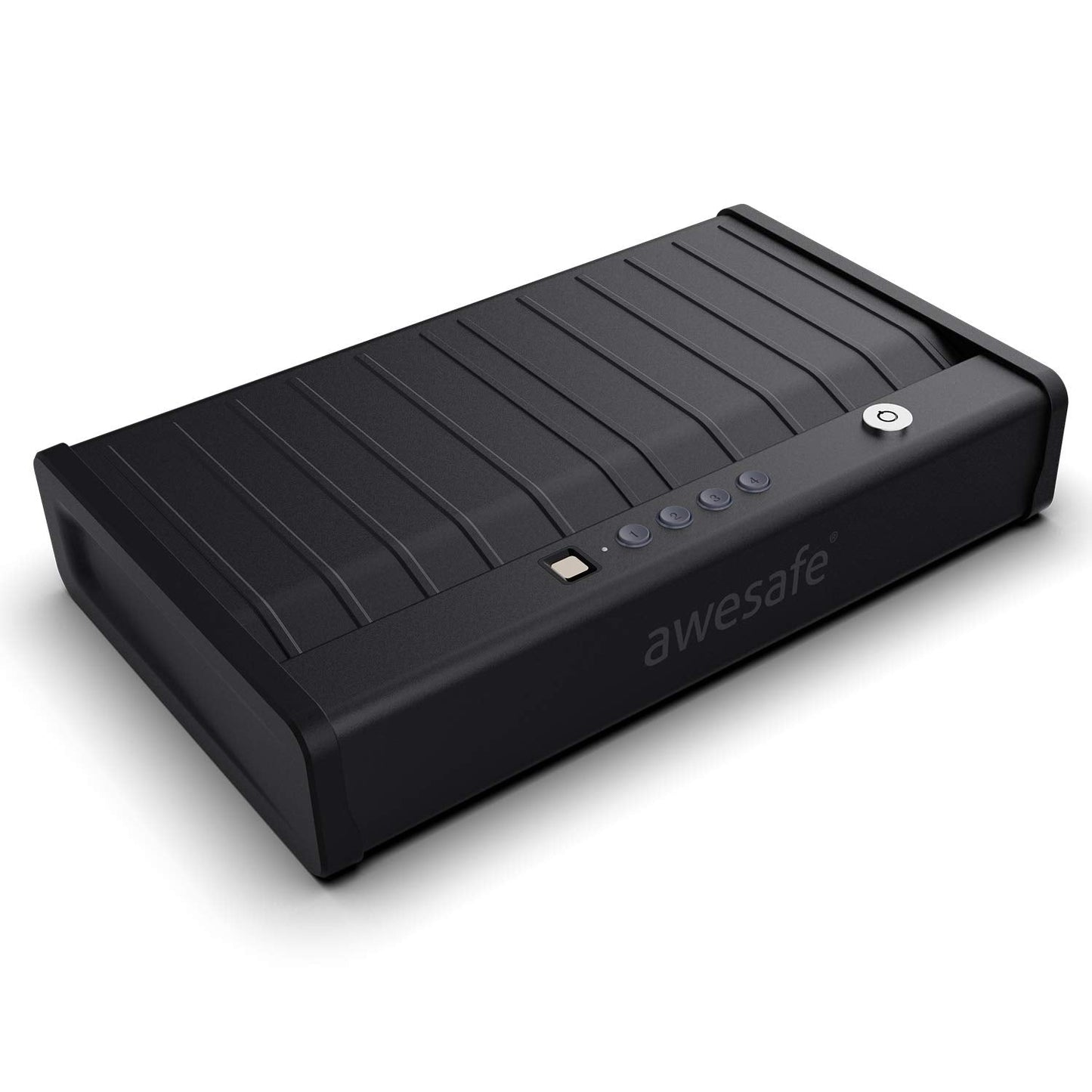 awesafe Upgraded Size Gun Safe with Fingerprint Biometric, Keypad Password and Key Lock for Two Handgun Capacity