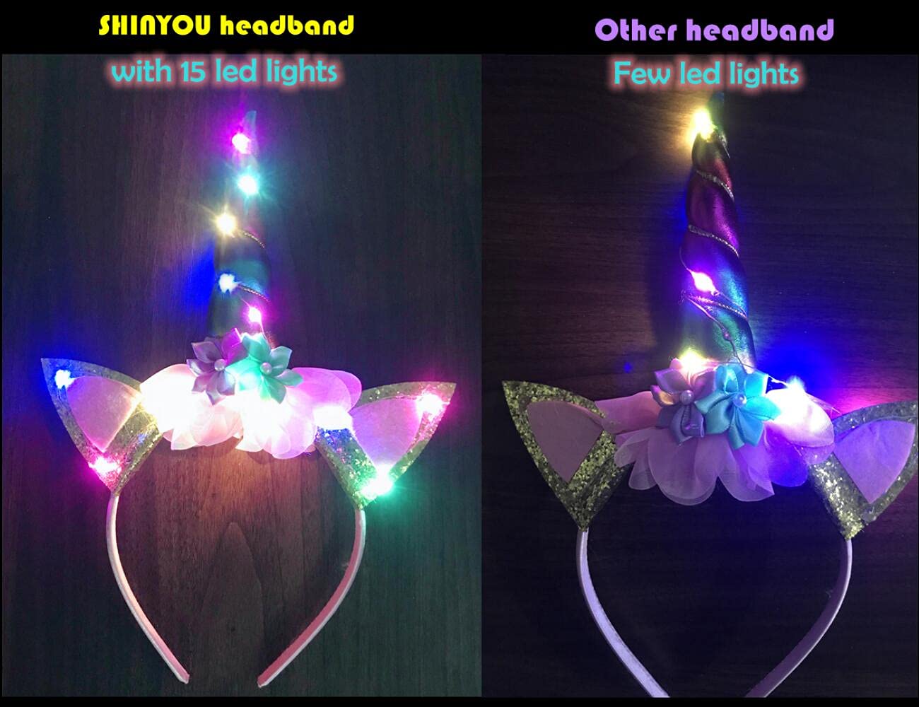 SHINYOU Girls Unicorn Costume Rainbow Unicorn Dress LED Light Up Unicorn Tutu with LED Wing for Halloween Birthday Gift DeepRainbow+Wing 3-4Y¡­