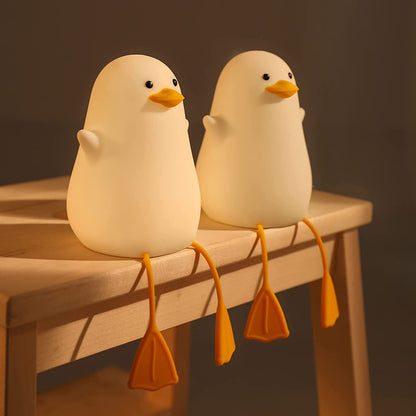 Attivolife Duck Night Light for Kids, Cute Animal Silicone Lamp Touch Control + Dimmable + Timer, USB Rechargeable LED Feeding Nightlight Bedside Bedroom Decor Birthday Gifts for Toddler Baby Women