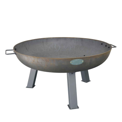 Harbour Housewares 75cm Cast Iron Fire Pit - Outdoor Garden Fire Bowl Frazier Garden Patio Heater Stove for Wood Logs, Charcoal Burning, BBQ, Camping Firepit