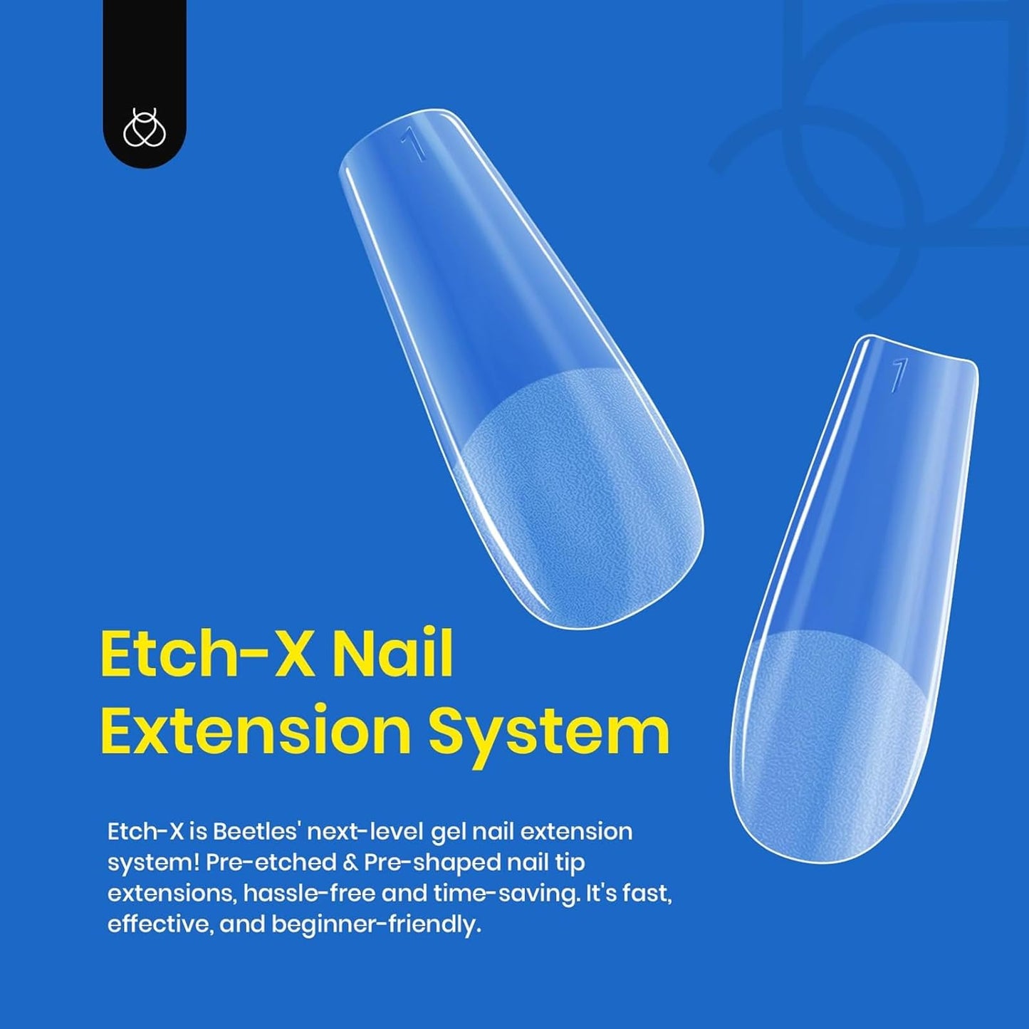 Beetles Gel Nail Kit Short Almond, 240Pcs Easy Nail Extension Set Shaped Clear Tips with 5 in 1 Nail Glue Base & Top Coat and Mini UV Lamp, Nail Tips Art Acrylic Nail Kit Gifts for Women