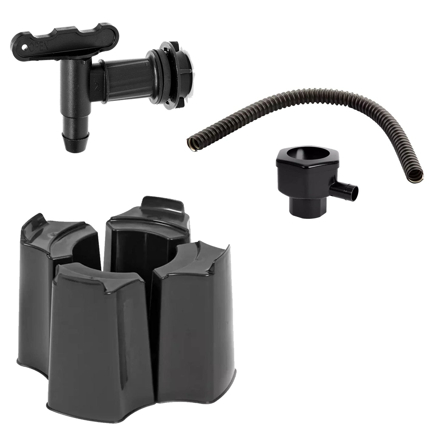 100L Black Slimline Space Saver Water Butt Kit Complete with Stand, Lid and Diverter Rain Saver For Gardens & Decking Areas