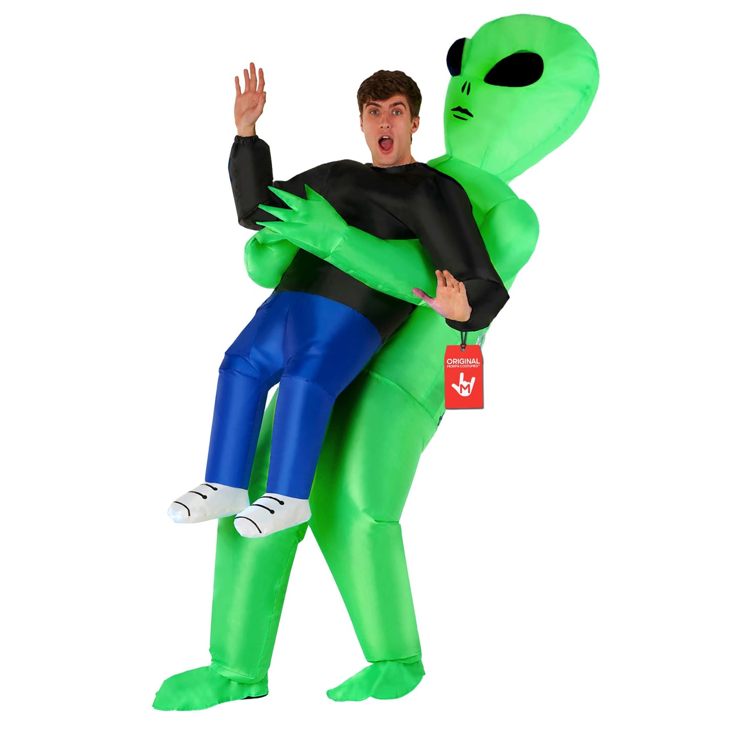 Morph Alien Costume, Inflatable Blow Up Alien Costumes Adult, Halloween Costumes for Adults, Halloween Costume for Men