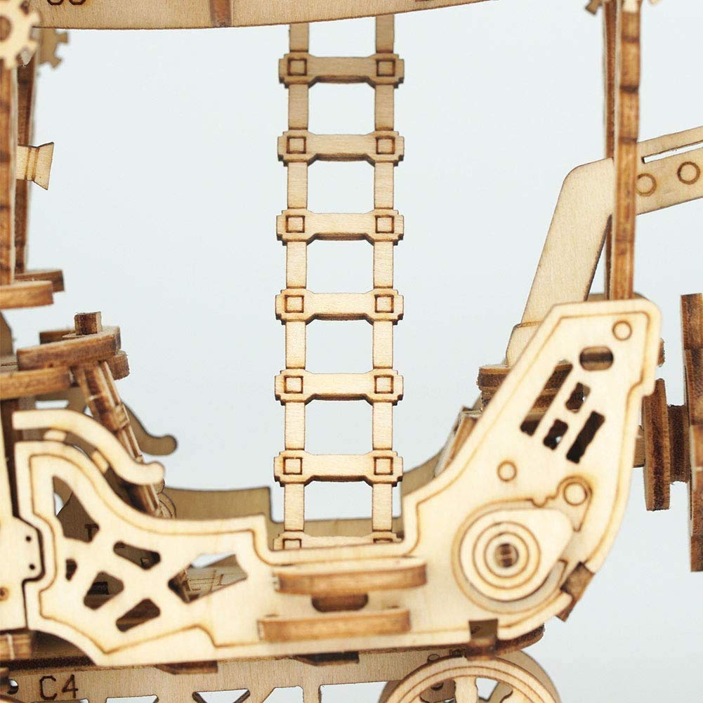 Rolife Wooden Model Kits for Adult to Build 3d Wooden Puzzle Woodcraft Construction Kit 3D Puzzle (Airship)