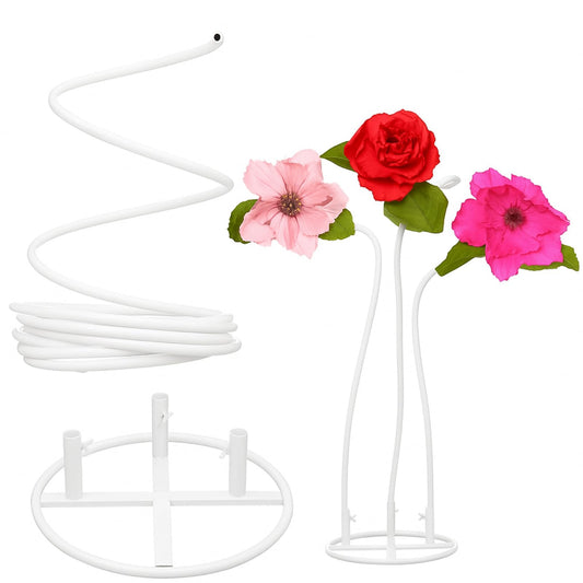 Otoolling 32.8 ft Giant Flower Stand Flexible Pipe Stem for Decor Flower Pole Display Stand Base Giant PVC Pipe Stem Tubing for Crafts Floral Wedding Balloon Backdrop Arches Prop DIY(2 Pcs,White)
