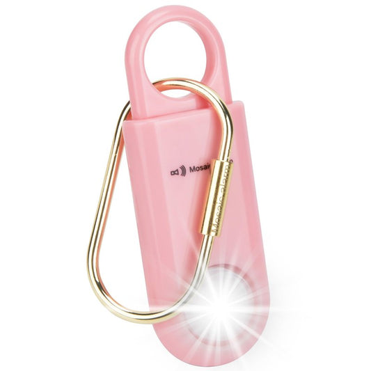 130dB Keychain Siren Ultra Bright Strobe Light. Loud Sound Personal Safety Alarm. SOS Emergency Alerts for Women, Girls, School Children, Night Runners, Hiking. Bear Alarm Deterrent. Pink