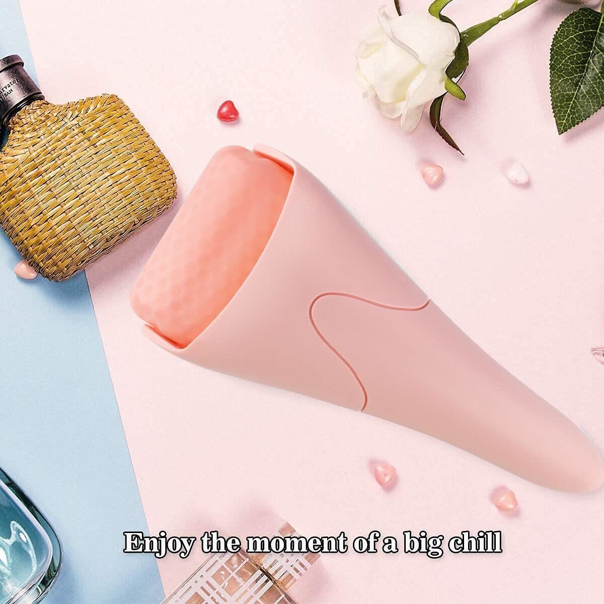 Ice Roller for Face,Eyes,Women Gifts Idea,Therapeutic Cooling to Tighten Brighten Complexion and Reduce Wrinkles,Massager Under Eye Puffiness,Migraine and Pain Relidf (Haze Blue)