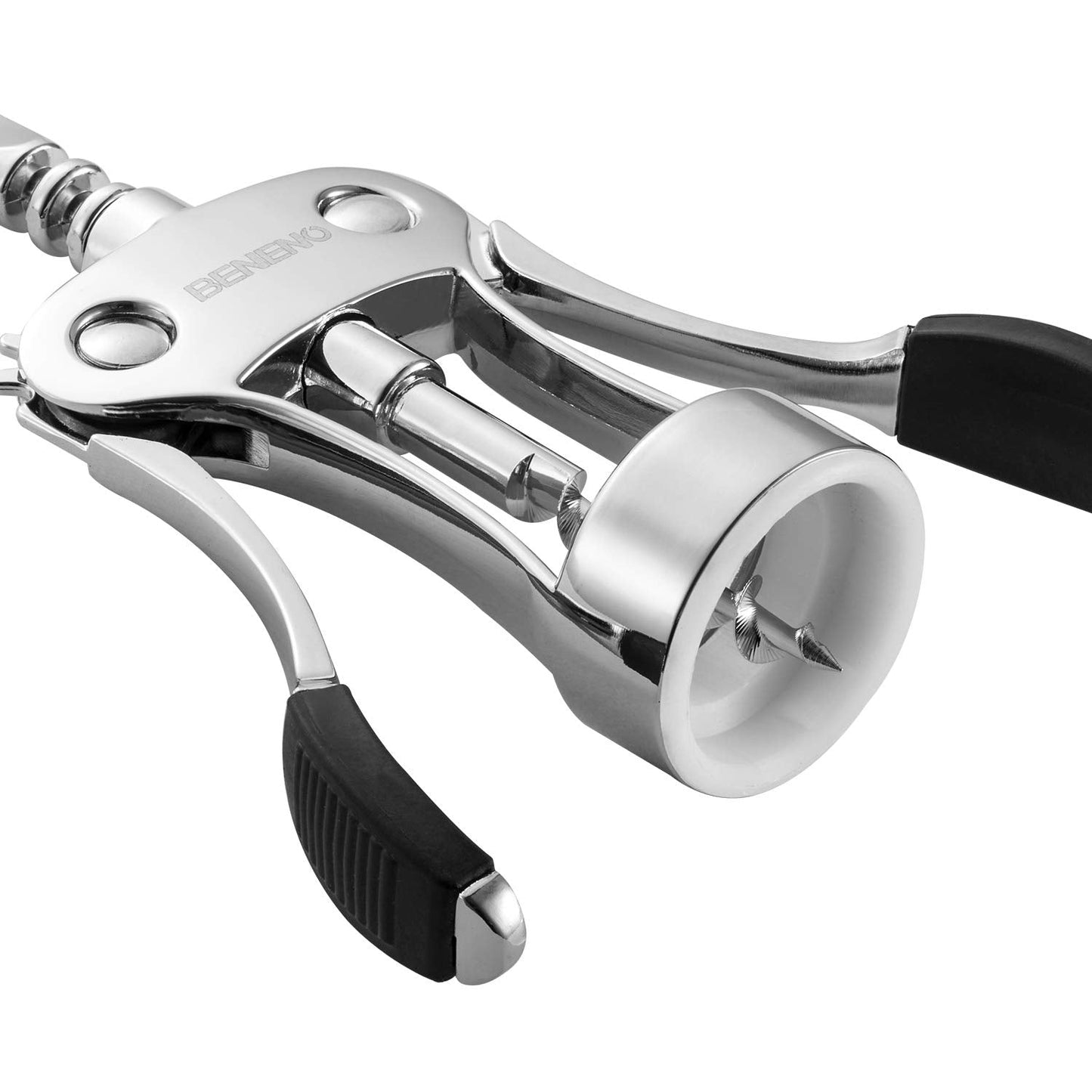 Beneno Wine Opener, Zinc Alloy Premium Wing Corkscrew with Multifunctional Bottles Opener, Sharp Wine Corkscrew with Ergonomic Non-Slip Wing Handle, Upgrade
