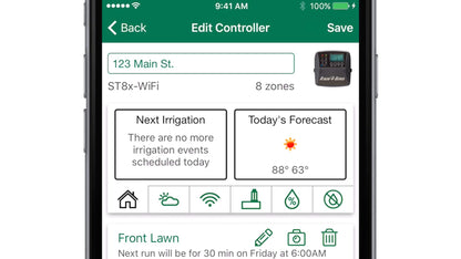 Rain Bird ST8O-2.0 Smart Indoor/Outdoor WiFi Sprinkler/Irrigation System Timer/Controller, WaterSense Certified, 8-Zone/Station, Compatible with Amazon Alexa,Grey/Black