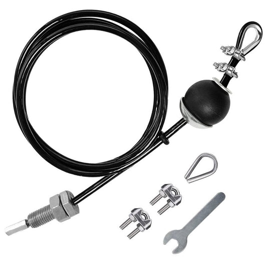 LFJ Replacement Gym Cable Fitness Pulley Cable Steel Wire Rope for Cable Machine Home Gym Weight Lift Pulley System (Black Adjustable wtith Screw end, 137)