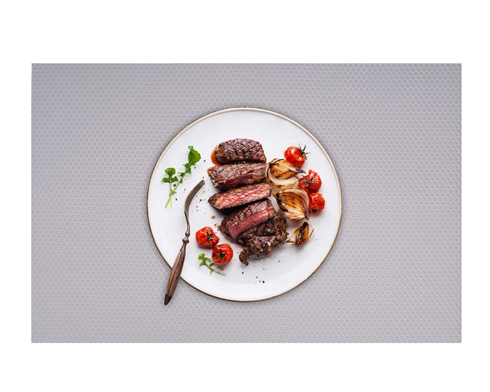 Bloss 8PCS Refrigerator Mats,Washable Fridge Liners and Mats New Home Must Haves Refrigerator Shelf Liners for Glass Shelves Kitchen Gadgets Accessories Refrigerator Organization-Grey