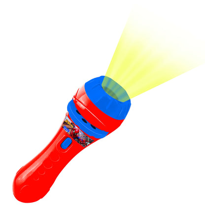 LEXIBOOK Stories projector, Spider-Man torch light and projector with 3 discs, 24 images, create your own stories, LTC050SP
