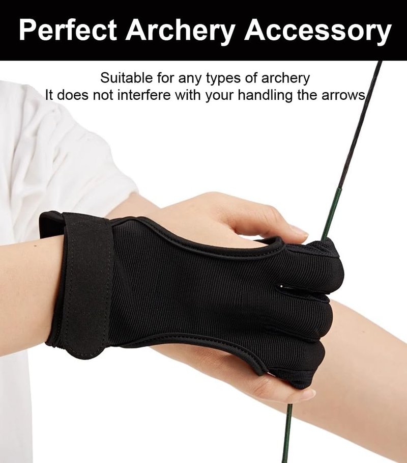 3 Finger Archery Glove - Leather Shooting Protector for Men & Women | Genesis Bow Accessories