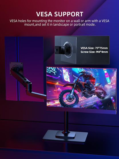 UPERFECT 15.6" Portable Monitor, Upgrade 1080P IPS Matte Travel Portable Screen with/VESA & Smart Cover, USB-C Mini HDMI External Screen for Laptop/PC/Phone/Game, Compatible with PS3/4/5/Xbox/Switch